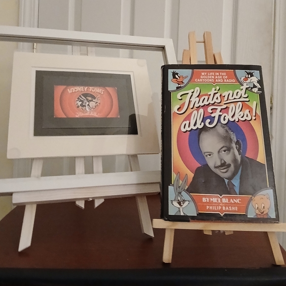 Signed That's Not All Folks! Book by Mel Blanc & Numbered Clampett Studio Print